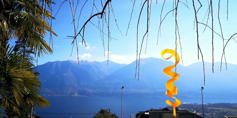 Orselina orangene Statuen Tessin Lago Maggiore