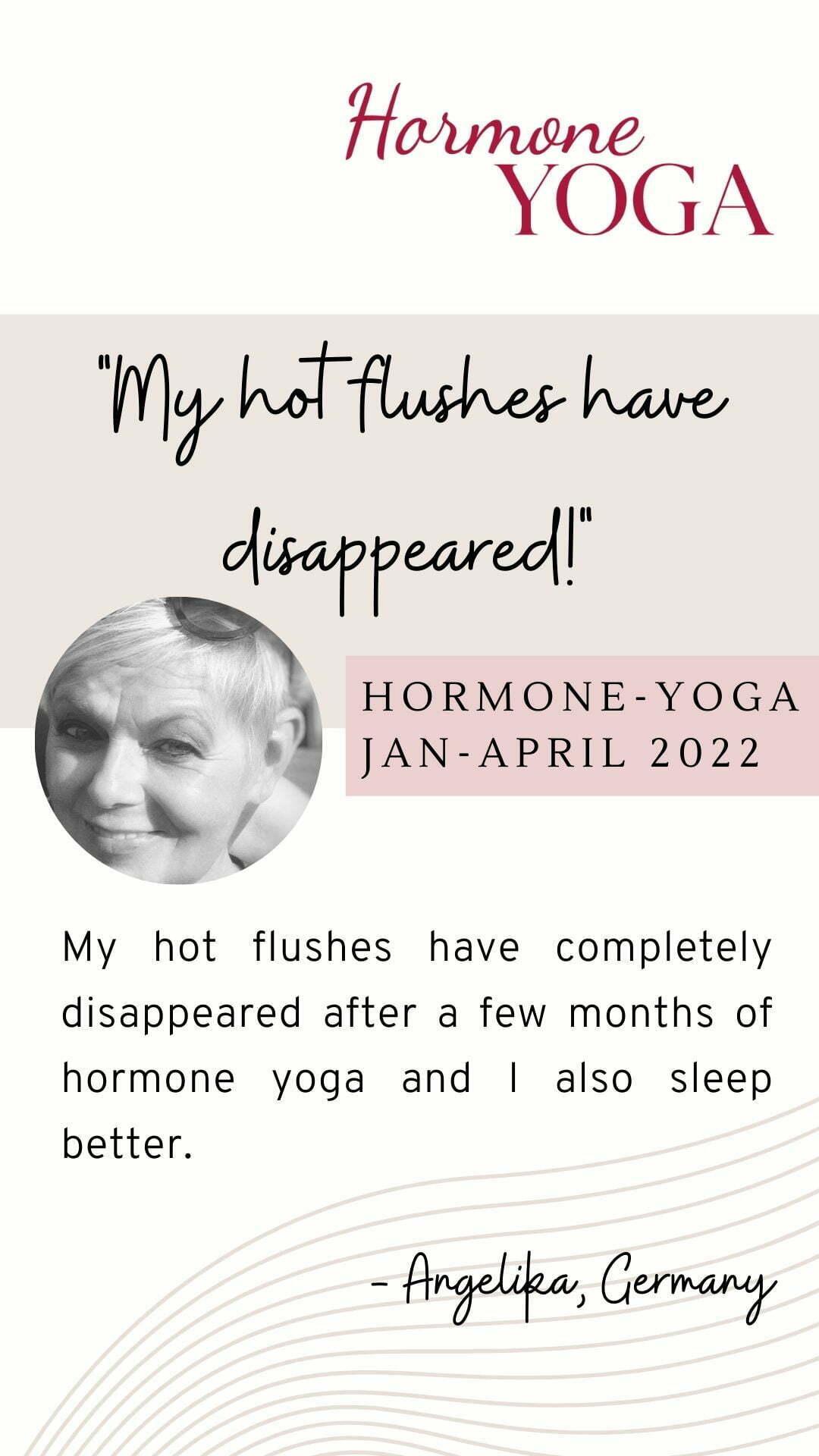 Hot flushes hormone yoga