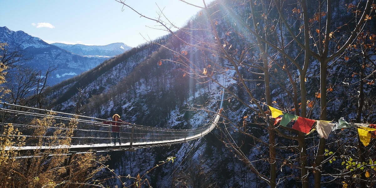 tibetan bridge Tibetan hanging bridge