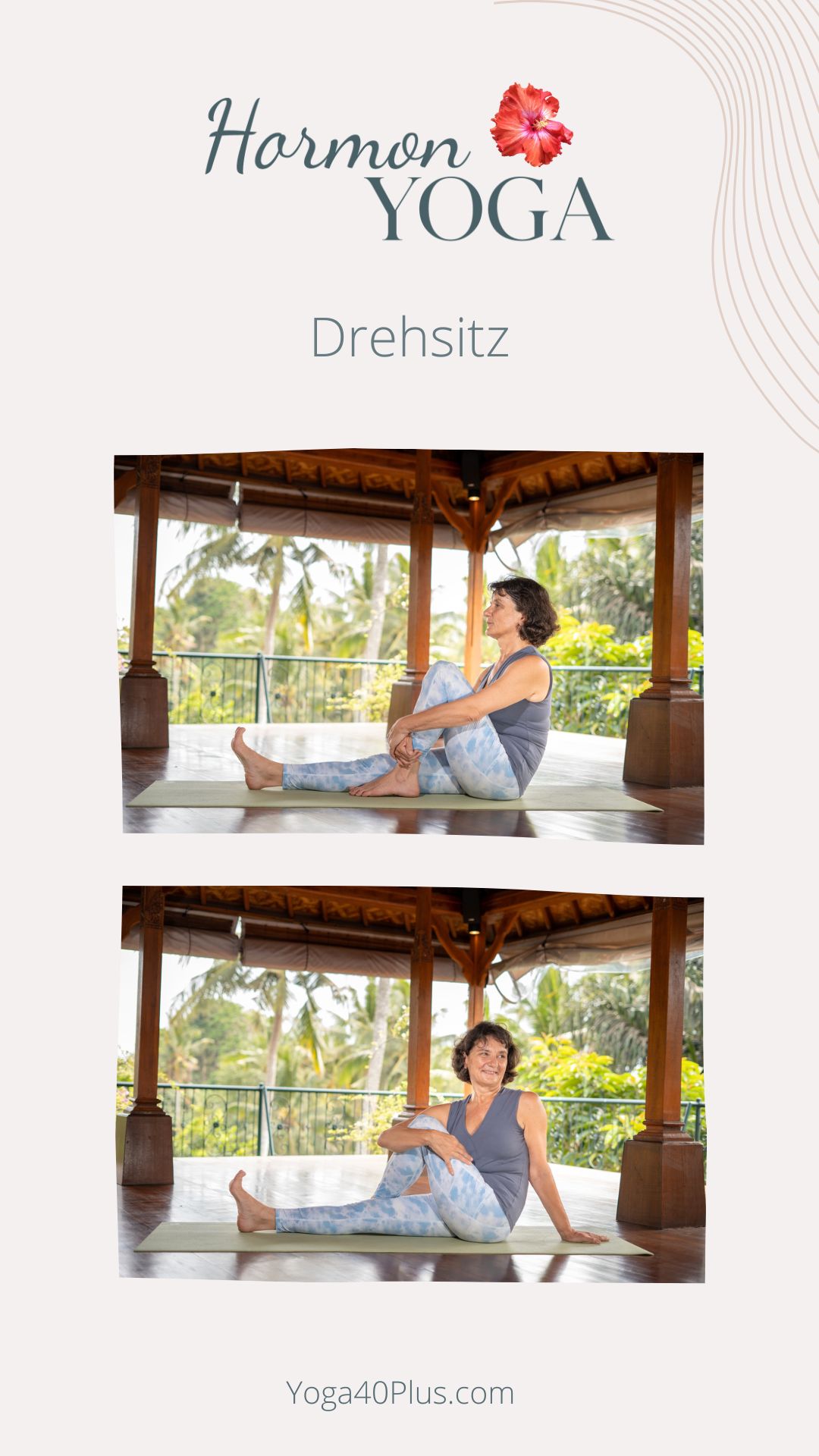 Drehsitz Matsyendrasana Drehsitz im Hormonyoga